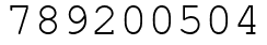 Число 789200504.