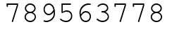 Число 789563778.