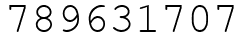 Число 789631707.
