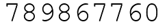 Число 789867760.