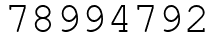 Число 78994792.