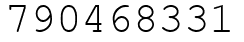 Число 790468331.