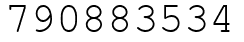 Число 790883534.