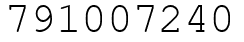 Число 791007240.