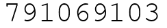 Число 791069103.