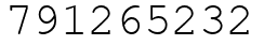 Число 791265232.