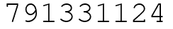 Число 791331124.
