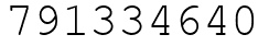 Число 791334640.