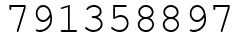Число 791358897.