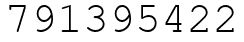 Число 791395422.