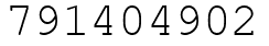 Число 791404902.