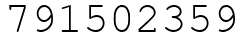 Число 791502359.