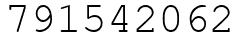 Число 791542062.