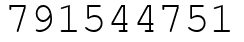 Число 791544751.