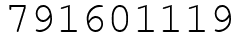 Число 791601119.