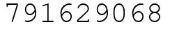 Число 791629068.