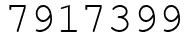 Число 7917399.