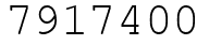 Число 7917400.