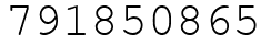 Число 791850865.