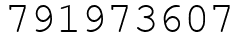 Число 791973607.