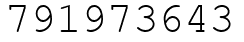 Число 791973643.