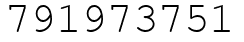 Число 791973751.