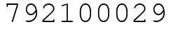 Число 792100029.