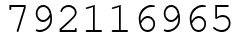 Число 792116965.