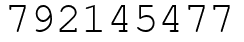 Число 792145477.