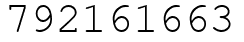 Число 792161663.