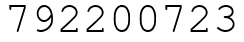 Число 792200723.