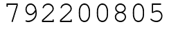 Число 792200805.
