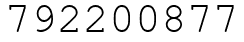 Число 792200877.
