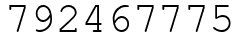 Число 792467775.