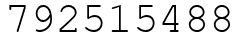 Число 792515488.