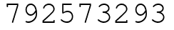 Число 792573293.