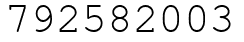 Число 792582003.
