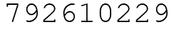 Число 792610229.
