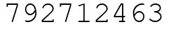 Число 792712463.