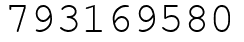 Число 793169580.