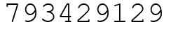 Число 793429129.