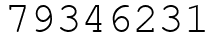 Число 79346231.