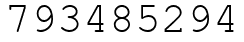 Число 793485294.