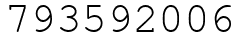 Число 793592006.