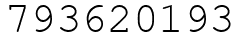 Число 793620193.