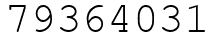 Число 79364031.