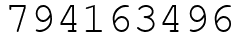 Число 794163496.