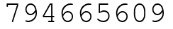 Число 794665609.