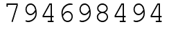 Число 794698494.