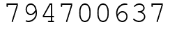 Число 794700637.